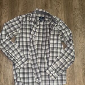 ⭐️George Men's Black and‎ White Plaid Shirt⭐️
